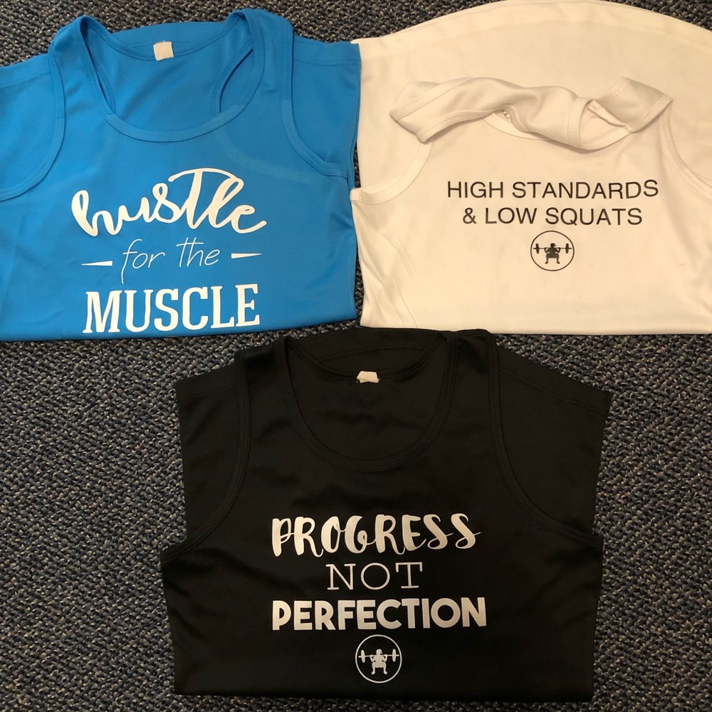 3 workout shirts